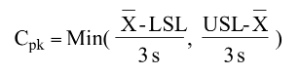 Capability Study metric Cpk Capability Study metric Cpk